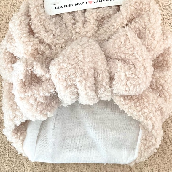 NWT Baby Sherpa Turban Bow Beanie Hat - Picture 4 of 9